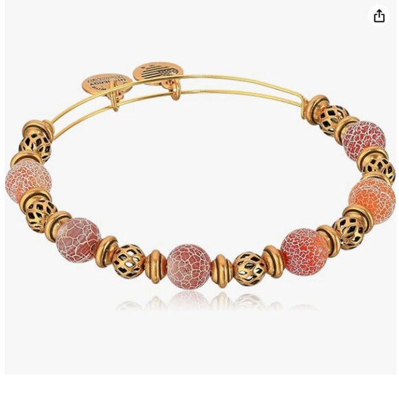 Alex and Ani Moon Crackled Lucite Style Beaded Expendable Bange Bracelet - Picture 1 of 3